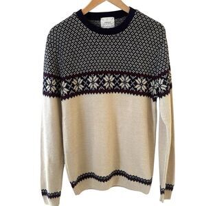 Topman Mens Fair Isle Sweater UK Nordic Size Med Christmas Long Sleeve Comfort